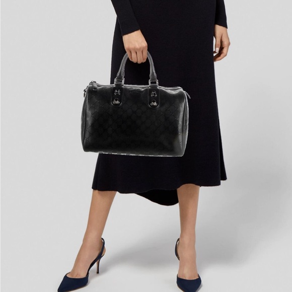 Gucci Imprime Monogram Medium Joy Stud Boston Black!!! - Picture 4 of 17